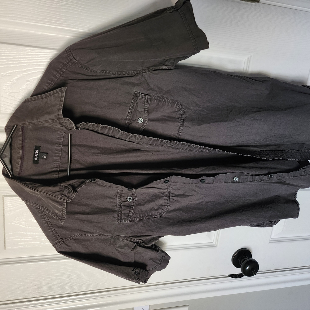 Apt. 9 Charcoal Button-Up Shirt